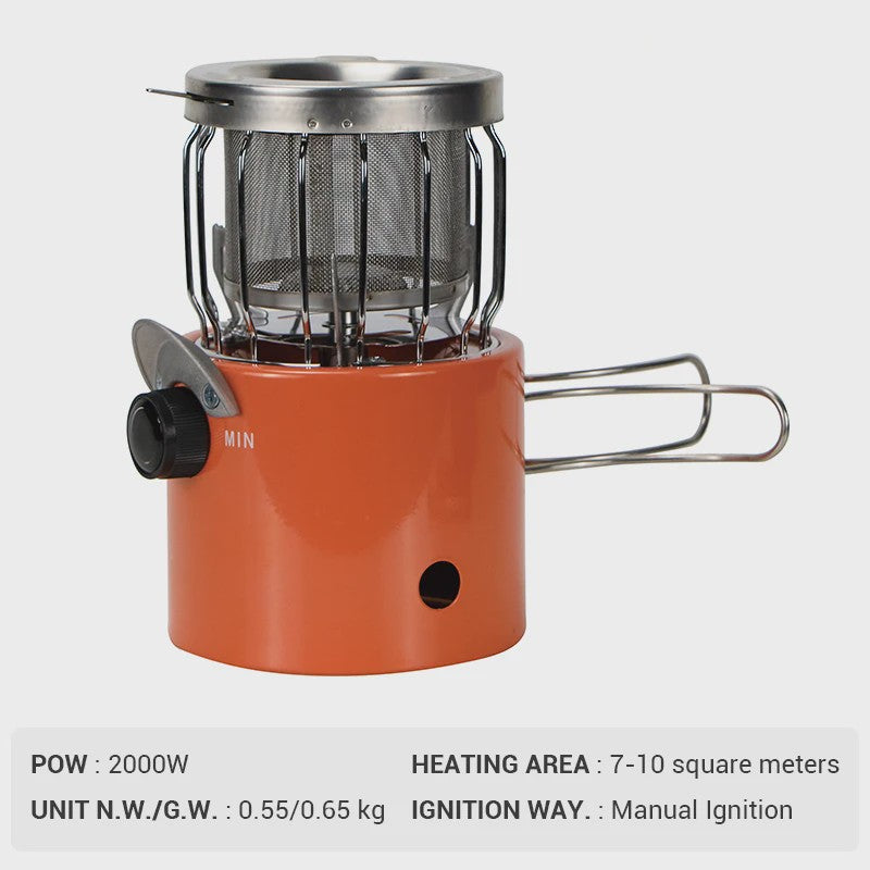 WESTTUNE 2-in-1 Draagbare Camping Gasbrander & Kachel - Koken en Verwarmen