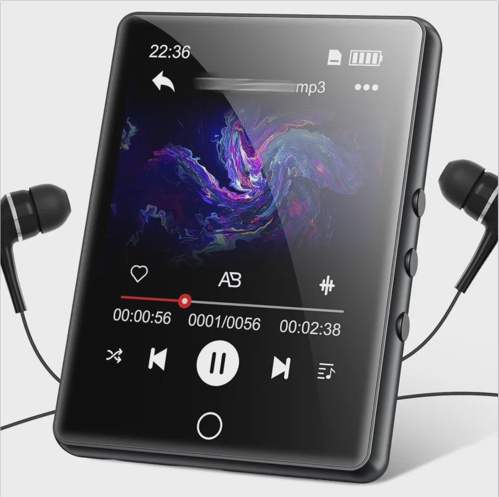 Oilsky D26 MP3/MP4 Speler: 64GB, 2.8" Touchscreen, Bluetooth 5.3, Uitbreidbaar tot 128GB