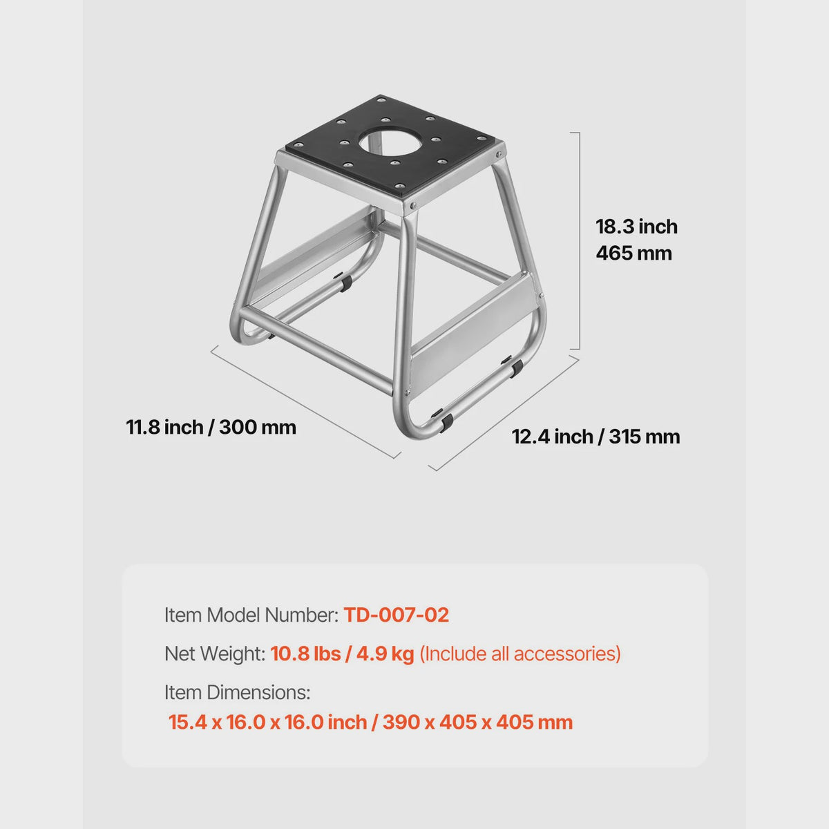 Universele Motorlift / Werkstandaard voor Crossmotoren - 500 kg Capaciteit