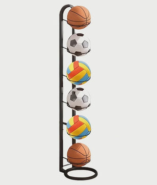 Zwarte Metalen Sportbal Organizer - Multifunctioneel Rek voor Ballen