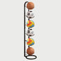 Zwarte Metalen Sportbal Organizer - Multifunctioneel Rek voor Ballen