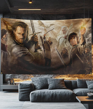 The Lord of the Rings Vlag 3x5 FT - Polyester Decoratie Banner voor Man Cave, Filmfan Cadeau