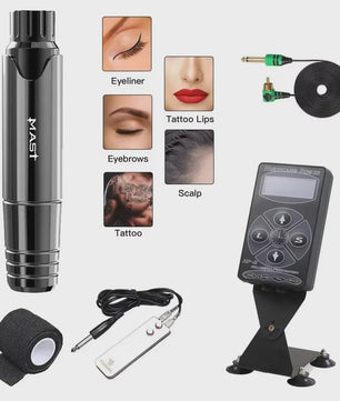 Mast P10 Rotary Tattoo & PMU Machine Kit - Professionele Eyebrow, Lips & Scalp Applicatie