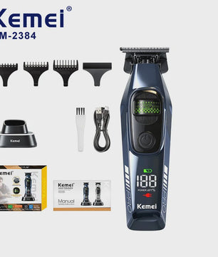 Kemei 2381 Professionele Trimmer Set - 10000 RPM, LED Display, Draadloos