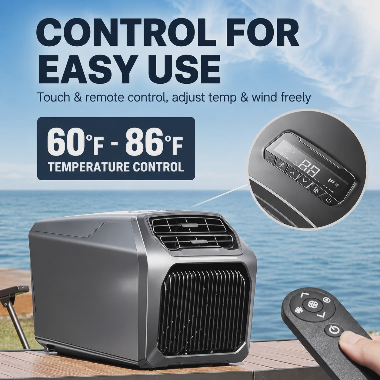 Draagbare Airconditioner 8000BTU - Koeling voor Tent, Camper & Caravan