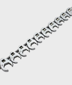 10-delige Metric Crowfoot Sleutelset 3/8" Aandrijving (10-22mm) - Chroom Vanadium Staal