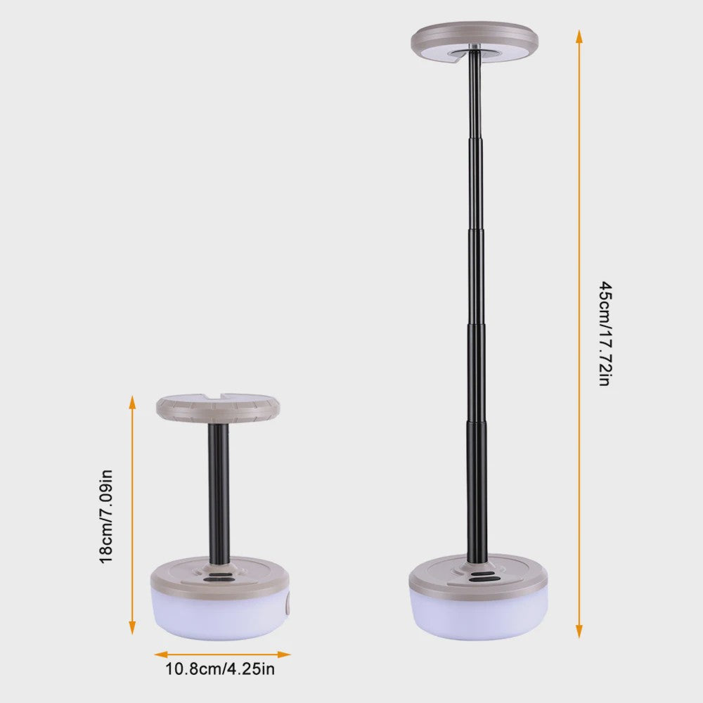 2-in-1 Campinglamp met Sfeervolle Lichtketting - Draagbaar & USB Oplaadbaar