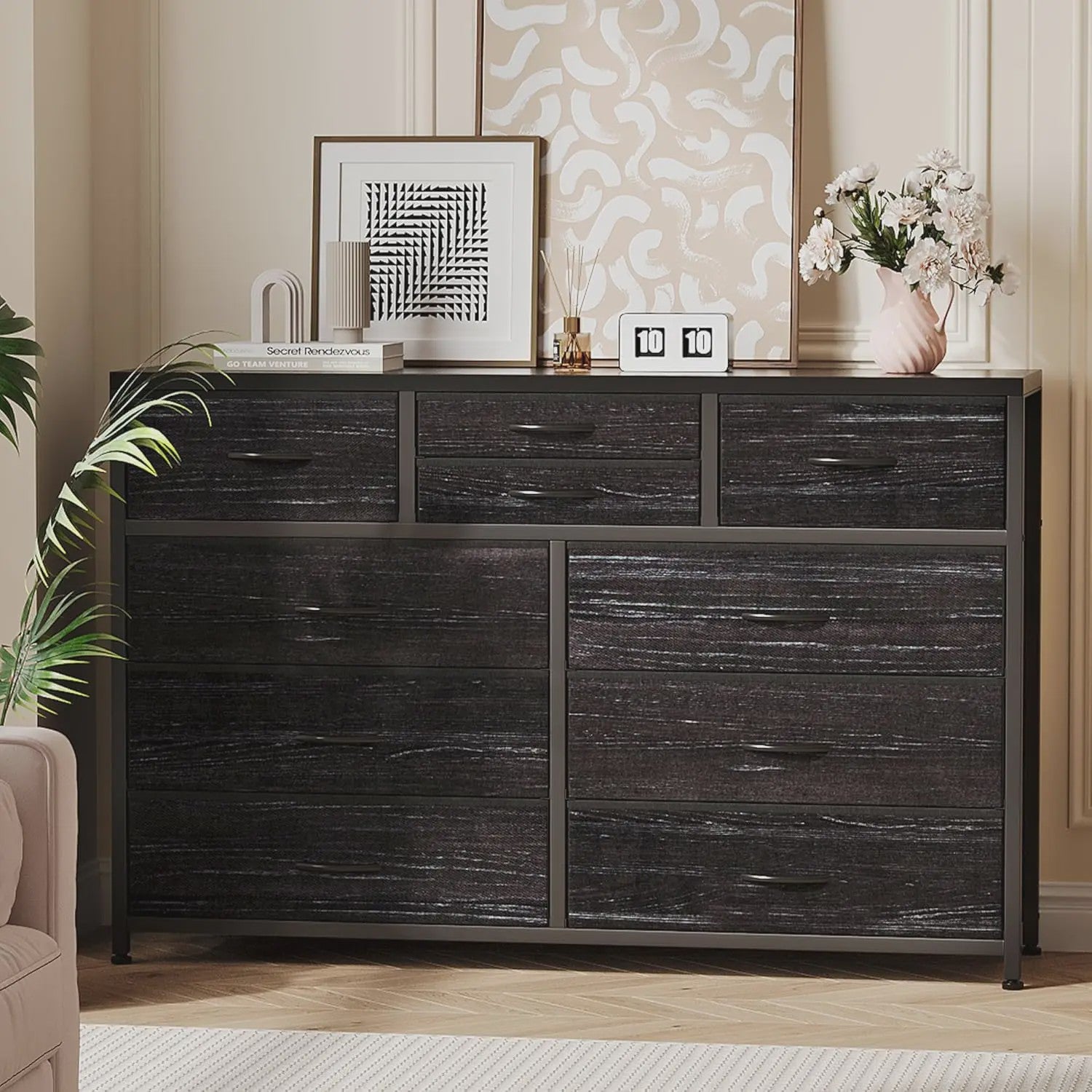 Ruime Ladekast met 10 Lades - Stijlvolle Opberger voor Slaapkamer en Hal
