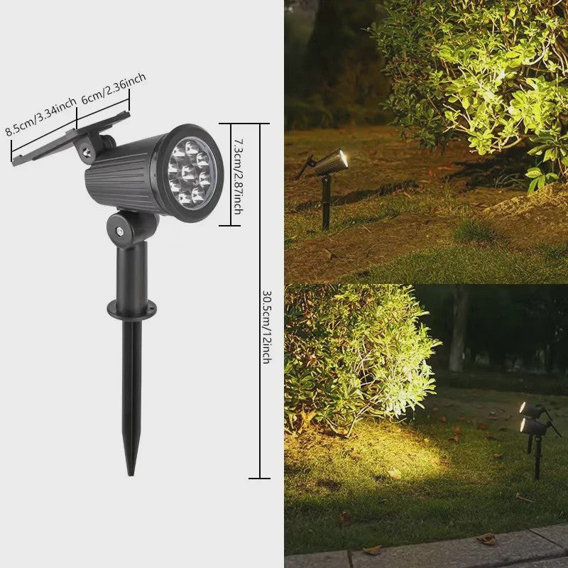 Verstelbare Solar Spotlight 9 LED - Waterdicht IP65 - Tuin, Pad & Muurverlichting