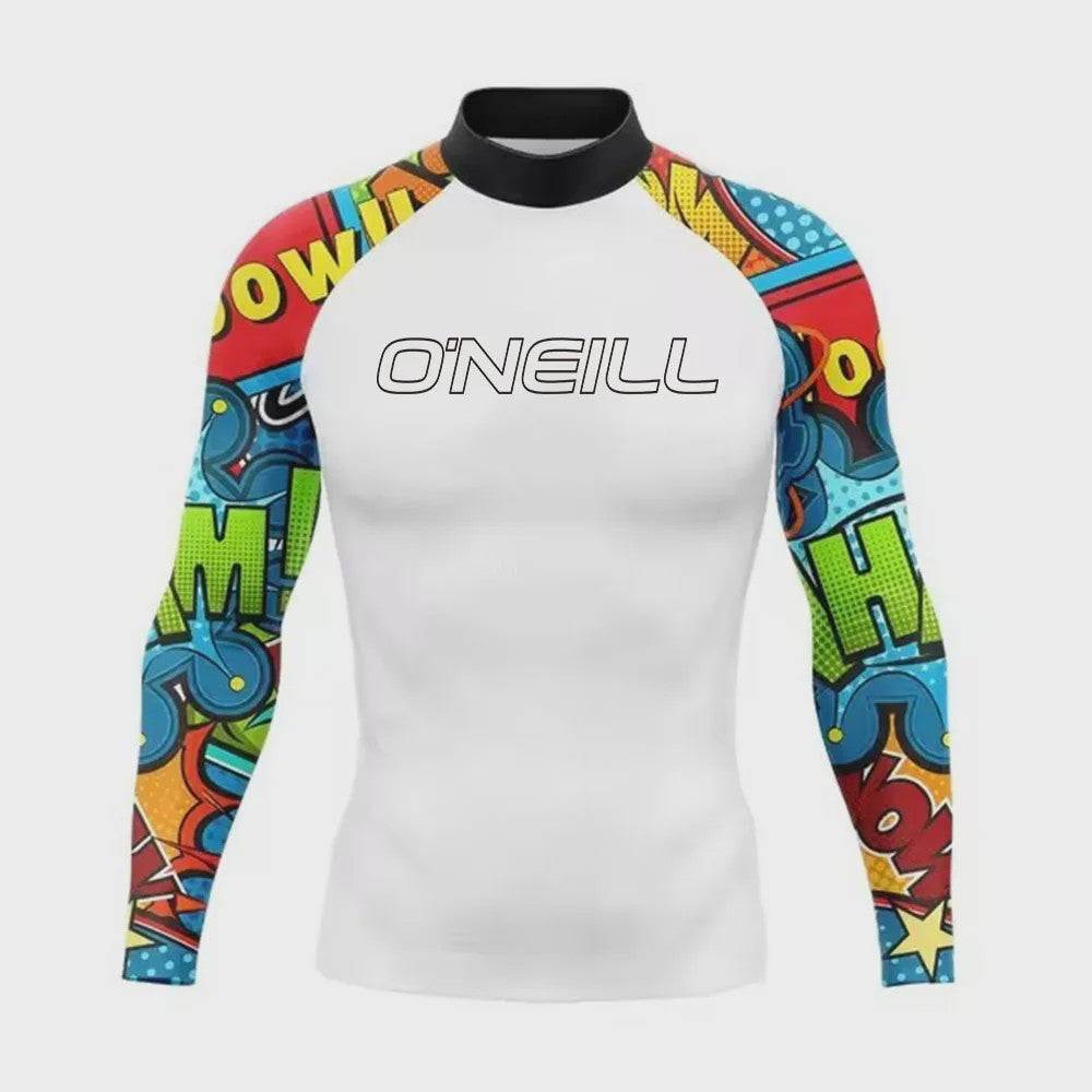 Heren Rashguard Lange Mouw - UV Bescherming Zomer T-shirt voor Surfen, Duiken & Strand