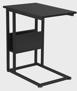 C-vormige bijzettafel met opbergvak - Metaal & MDF