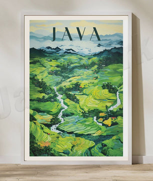 Indonesië Reisposters: Bali, Java, Komodo & Meer - Wanddecoratie Set