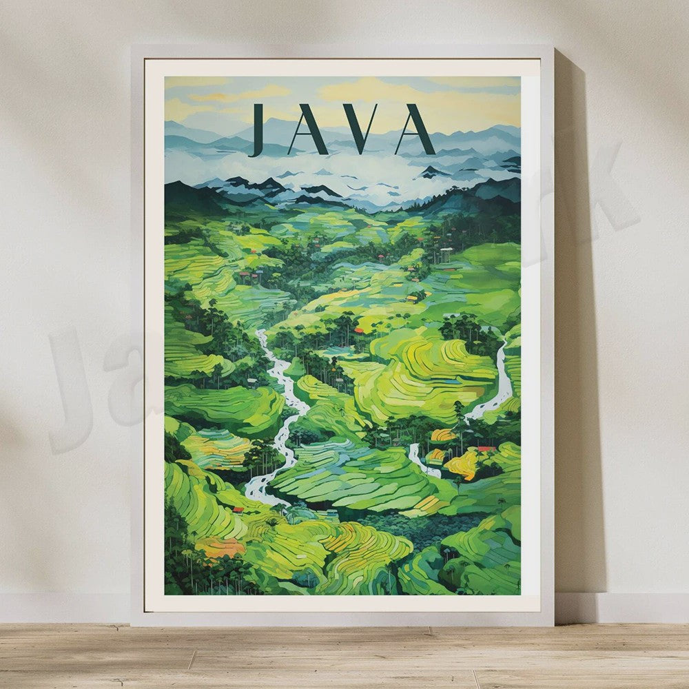 Indonesië Reisposters: Bali, Java, Komodo & Meer - Wanddecoratie Set
