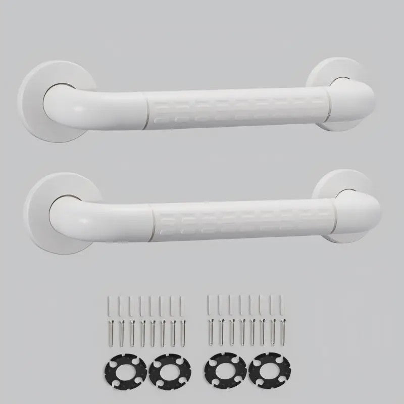 Antislip Beugel 35cm Wit RVS - Veiligheidshandgreep met Fluoriserende Ring voor Badkamer & Douche
