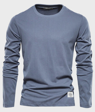 Heren Longsleeve T-shirt van 100% Katoen - Klassiek, Effen en Casual voor Lente