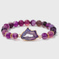 Natuursteen Agate Armband met Druzy Geode - Kleurrijk & Stijlvol