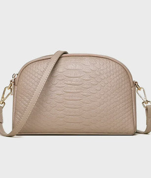 Luxe Dames Schoudertas Crossbody Tas met Crocoprint van Echt Leer