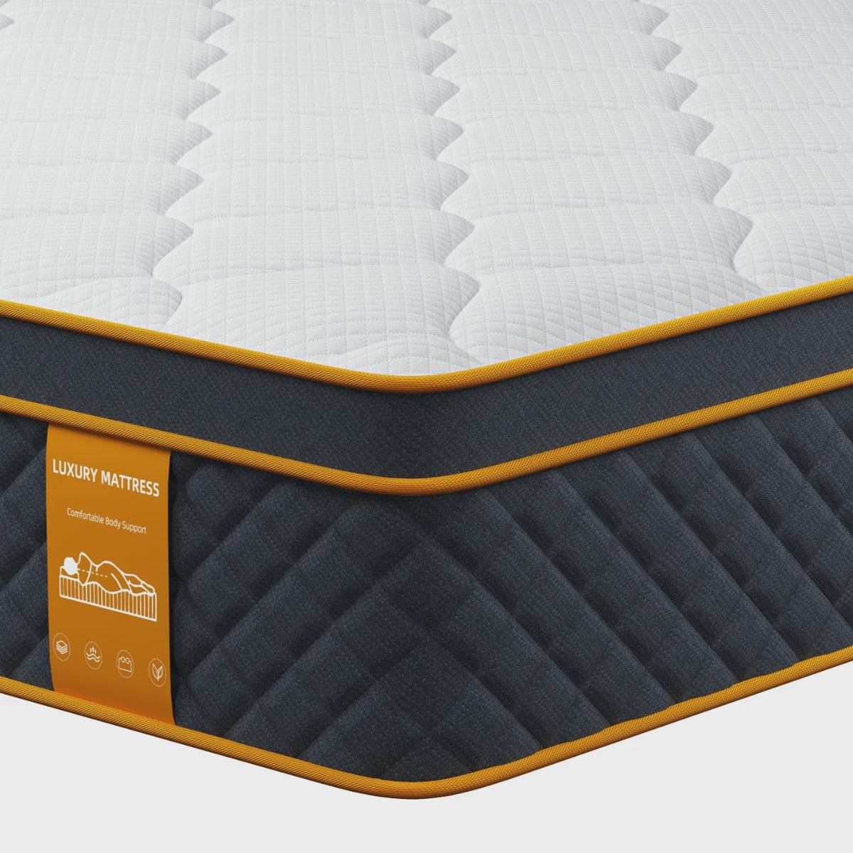 Pocketvering Matras 25cm Dik: Traagschuim, Zoned Support, 160/180x200cm - Stille Slaap