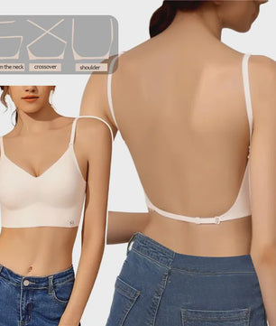 Onzichtbare Push-Up BH met Diepe U-Hals en Strapless Optie - Perfect voor Jurken