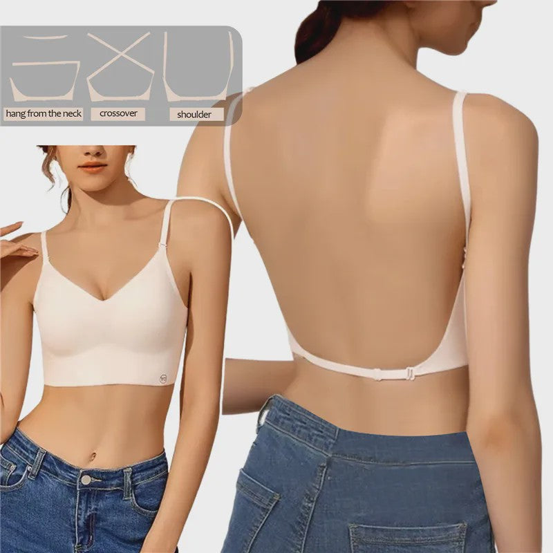 Onzichtbare Push-Up BH met Diepe U-Hals en Strapless Optie - Perfect voor Jurken