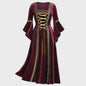 Middeleeuwse Gothic Jurk met Bandage Detail - Perfect voor Halloween Cosplay en Feesten