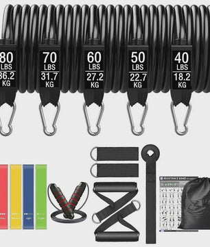 Fitness Bar met Weerstandsbanden: Complete Set voor Thuis & Pilates/Yoga Training