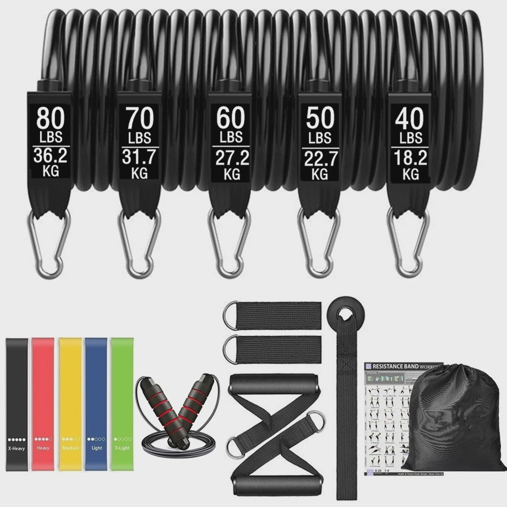 Fitness Bar met Weerstandsbanden: Complete Set voor Thuis & Pilates/Yoga Training