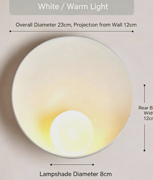 Nordic Wabi-Sabi Wandlamp Rond - Sfeervolle Resin Sconce voor Woonkamer & Slaapkamer