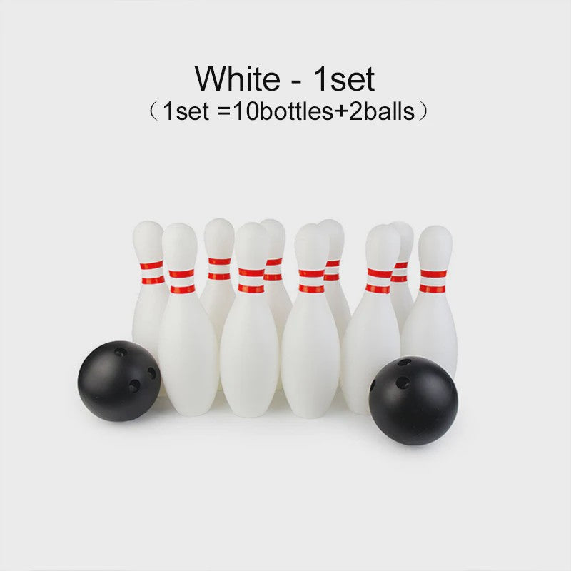 Kleurrijke Plastic Bowling Set voor Binnen en Buiten - 10 Pins & 2 Ballen