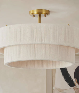 Landelijke Hanglamp Hennep Touw Dubbele Laag Verstelbaar - Sfeervol voor Eetkamer, Keuken of Woonkamer
