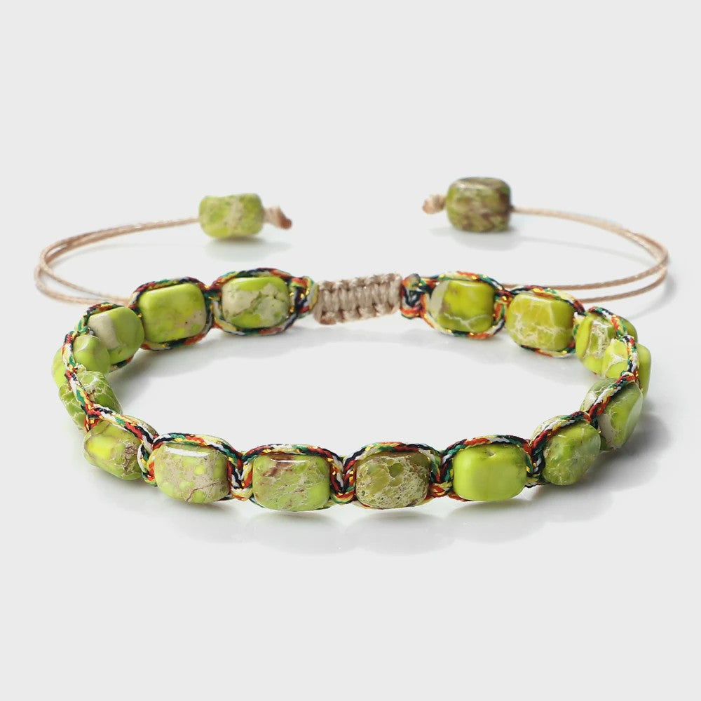Verstelbare Emperor Stone Kralen Armband - Natuursteen Bangle voor Dames & Heren