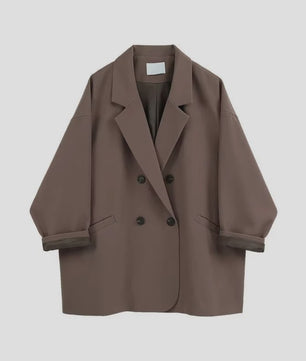 Oversized Blazer Dames - Koreaanse Chic Zwarte Casual Jas