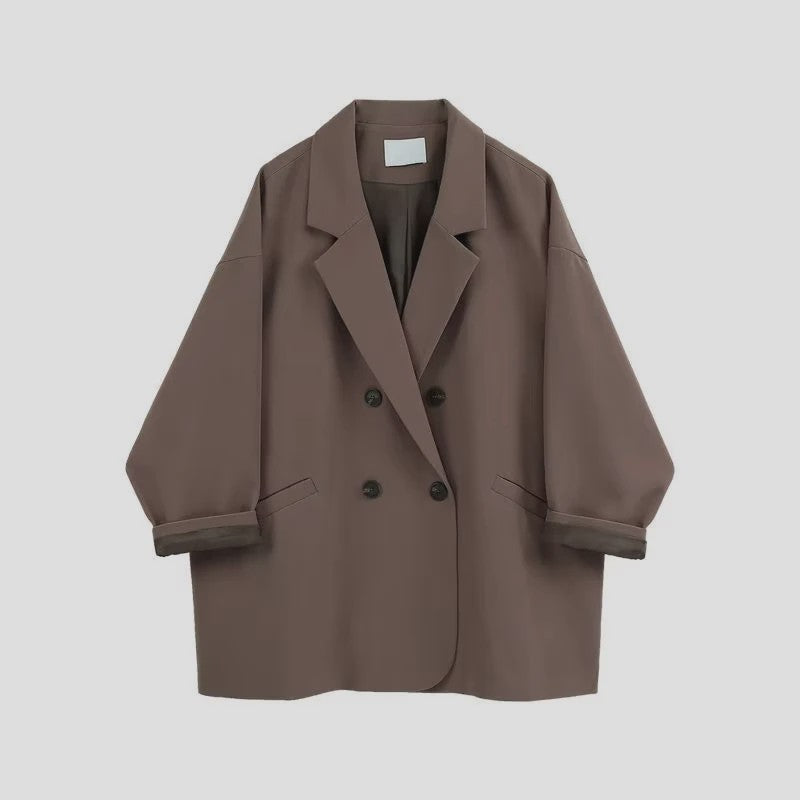 Oversized Blazer Dames - Koreaanse Chic Zwarte Casual Jas