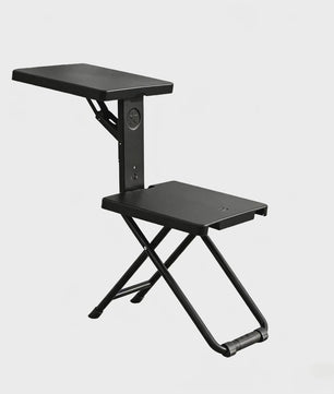 Draagbare Klapstoel met Schrijftafel - Ideaal voor Camping, Vissen, Strand - Zwart, 150kg