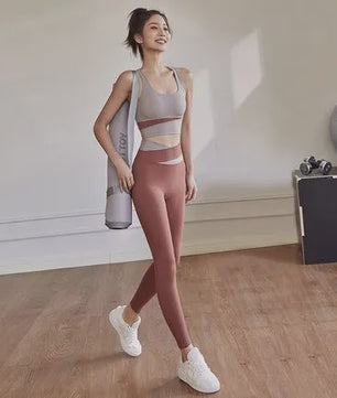 Dames Yogaset: Sportieve Legging & Sport BH Set voor Fitness en Workout
