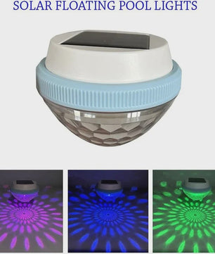 1-2Pack Solar Floating Pool Lighting, RGB Colour Changing Waterproof Pond Lights for Decoration of Swimming Pools, Yard Roads