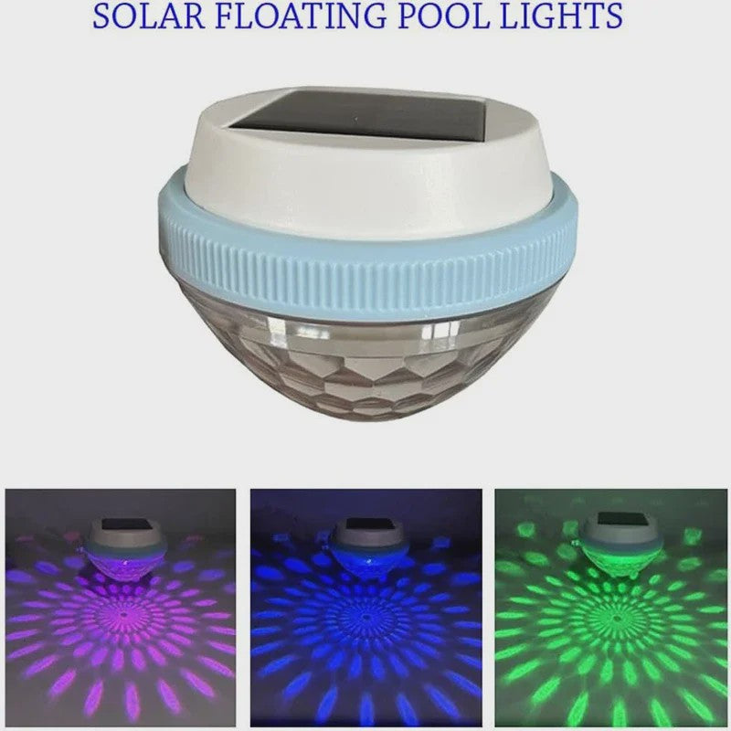 1-2Pack Solar Floating Pool Lighting, RGB Colour Changing Waterproof Pond Lights for Decoration of Swimming Pools, Yard Roads
