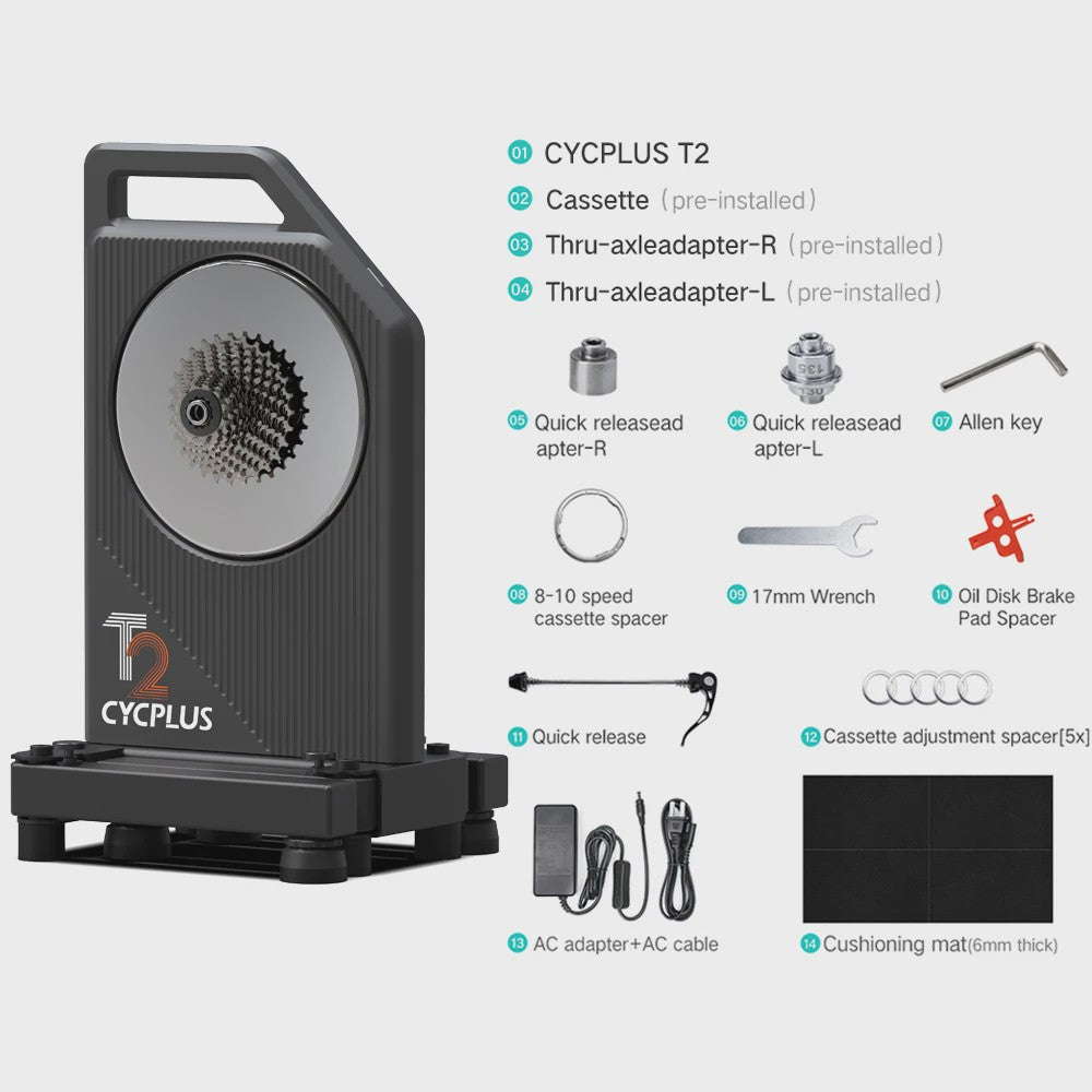CYCPLUS T2 Direct Drive Smart Bike Trainer - Krachtige Indoor Fietservaring met ANT+ & BLE 5.0