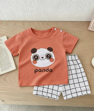 Zomerse Kinderkleding Set: T-shirt met korte mouwen en shorts