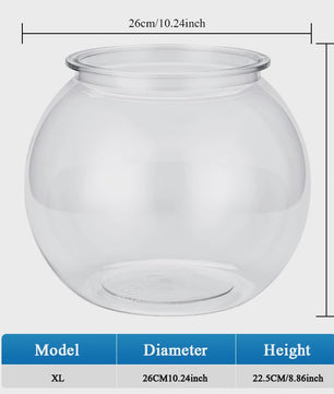 Ronde Plastic Vissenkom - Duurzaam Desktop Aquarium voor Kleine Vissen