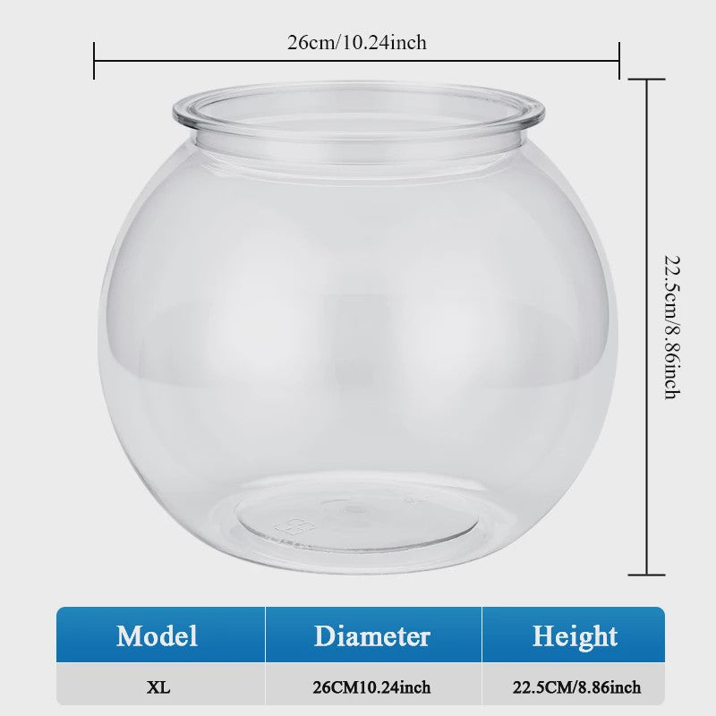 Ronde Plastic Vissenkom - Duurzaam Desktop Aquarium voor Kleine Vissen