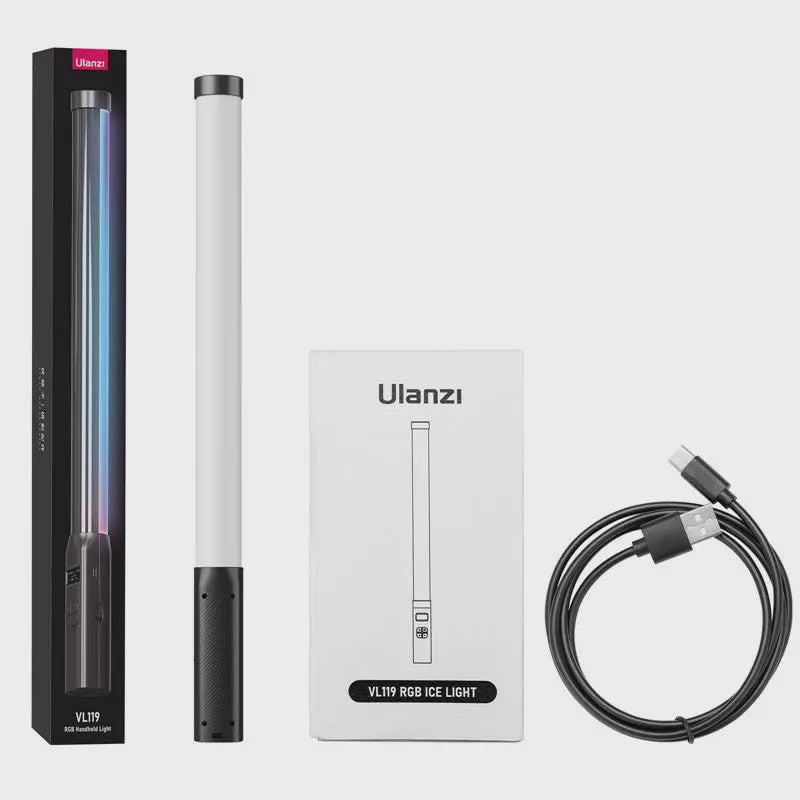 Ulanzi VL119 RGB Stick Light: Handheld LED Videolamp voor Creatieve Verlichting