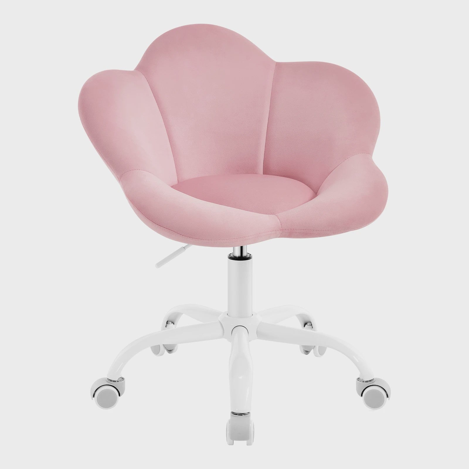 WOLTU Kinderbureau Stoel Velvet, Ergonomisch Draaibaar en In Hoogte Verstelbaar, Bloemen Design
