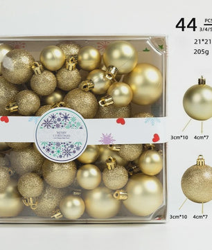 44x Kerstballen Set - Gemengde Maten 3cm/4cm - 7 Kleuren - Plastic Hangdecoratie