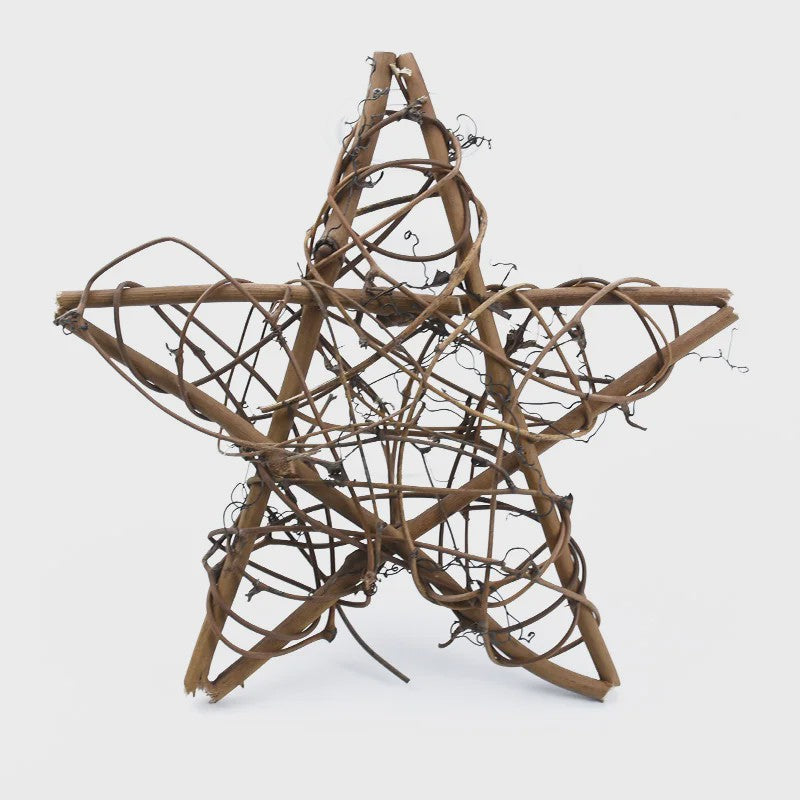 Handgemaakte Rotan Ster Krans Decoratie - 10/15/20cm - Kerst & Bruiloft