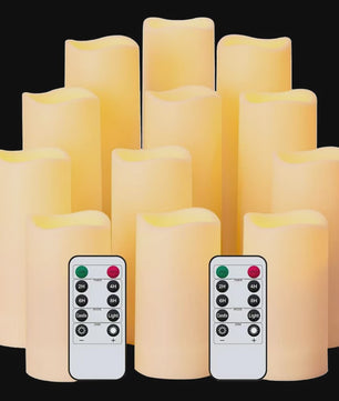 12-delige LED Kaarsen Set met Afstandsbediening - Flikkerend Vlam Effect voor Feestelijke Decoratie