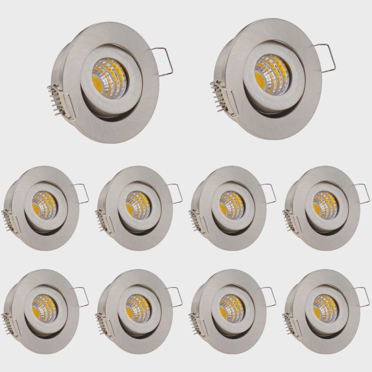Mini LED Downlight 3W Dimbare Koel Wit 6000K Satin Nickel - SediaXL