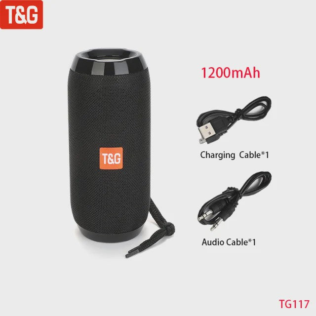 Draagbare Bluetooth Speaker met FM Radio, Subwoofer en 10W Stereo Geluid