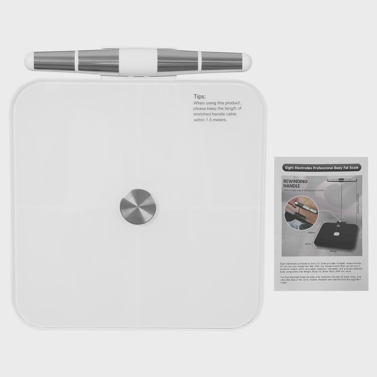8 Elektroden Smart Personenweegschaal Wit - Bluetooth Body Composition Monitor