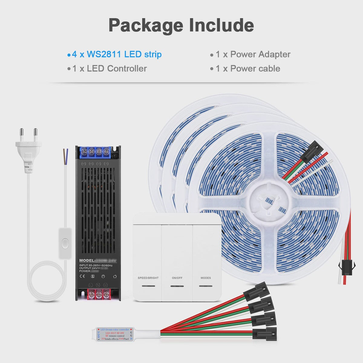 Smart WS2811 LED Strip Verlichting - 5M/10M Kit met Water Effect en Instelbare Snelheid